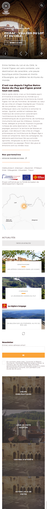 Grands Sites d'occitanie - mobile screenshot